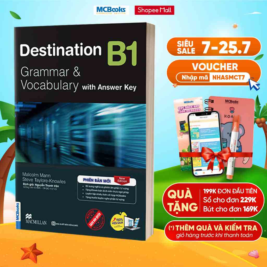 Sách - Destination B1 Grammar and Vocabulary (Kèm Đáp Án) Tặng Audio và bài tập thực hành MCBooks