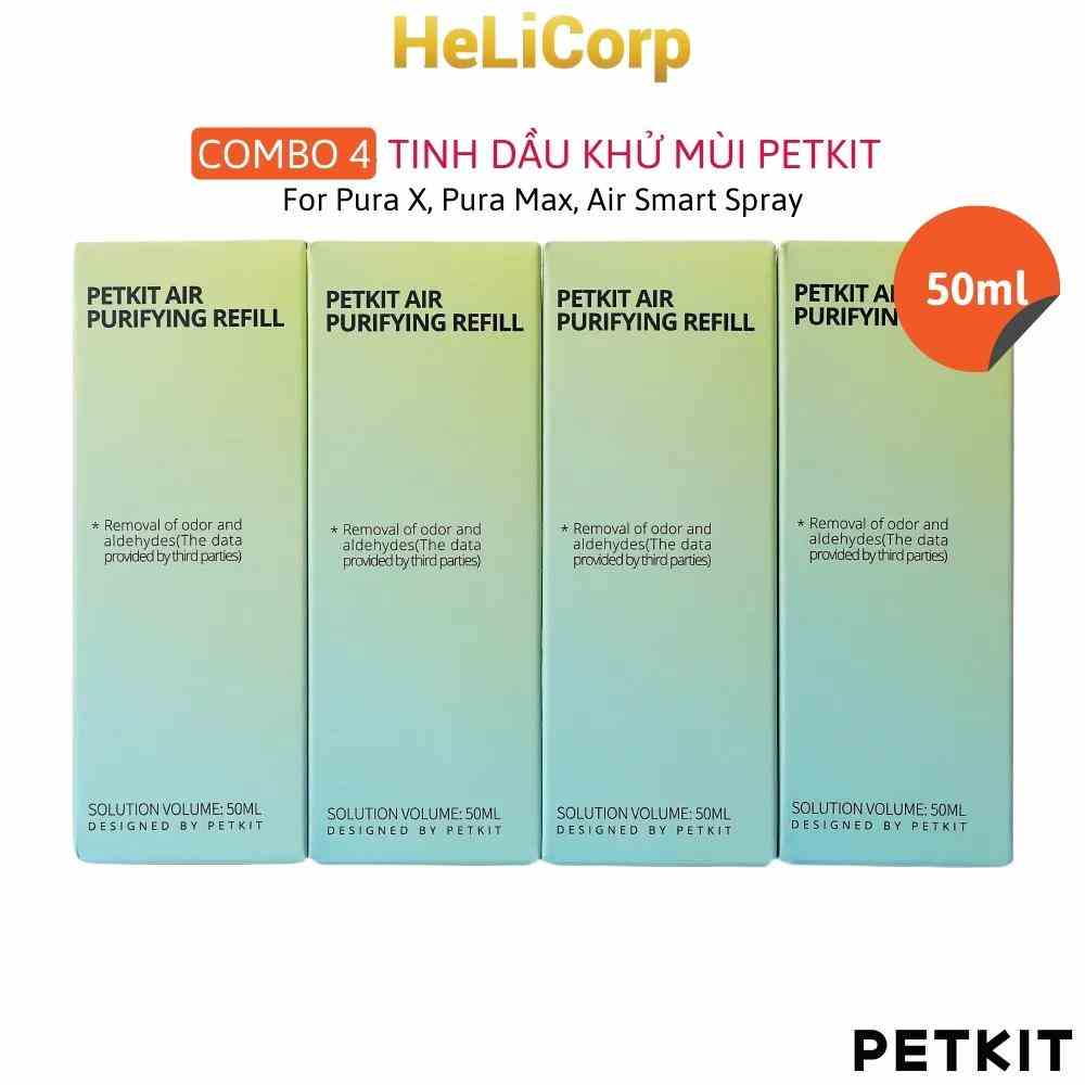 [Combo 4] Tinh Dầu PETKIT Dùng Cho Máy Dọn Vệ Sinh Tự Động Cho Mèo Pura Max, Pura X - HeLiCorp