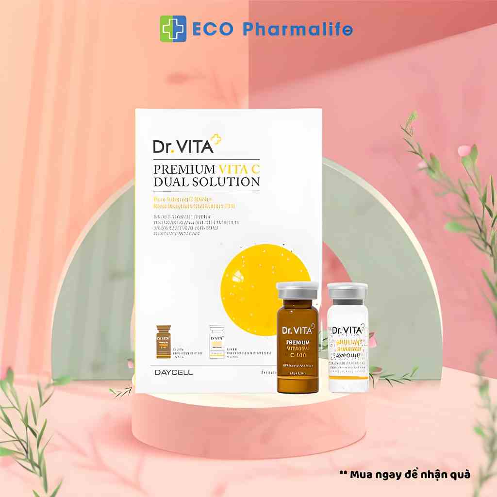 Tinh chất bột C DR.VITA PREMIUM VITA C DUAL SOLUTION – DayCell giúp trắng da, giảm thâm - Luiantt_official