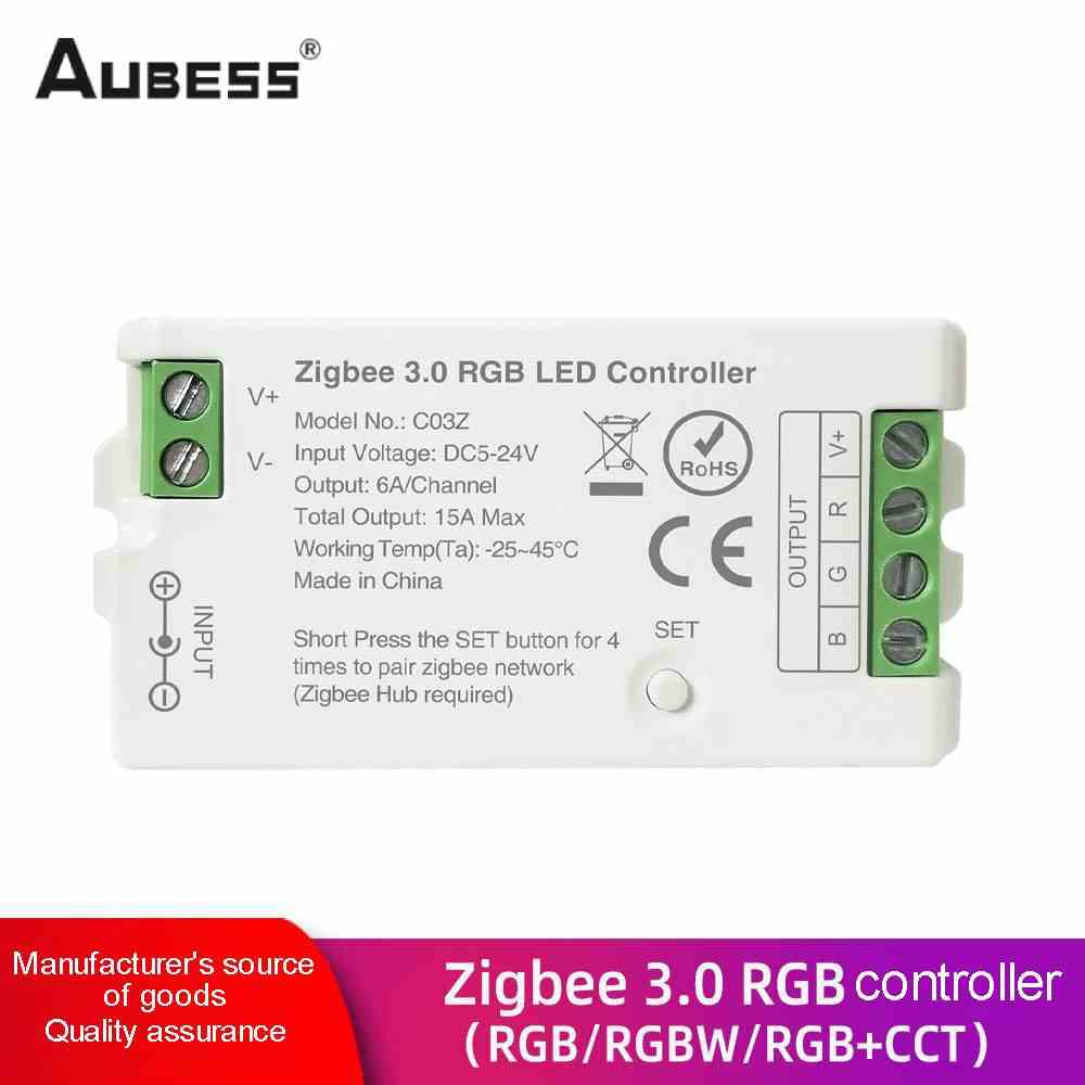 Aubess 2.4GHz Bộ Điều Khiển Đèn Led Mờ Cct Rgb Rgbw Rgbcct Dải Đèn LED Cầu Huế Tuya Chế Độ Kép Cửa Ngõ Thông Minh Dc5v-24v