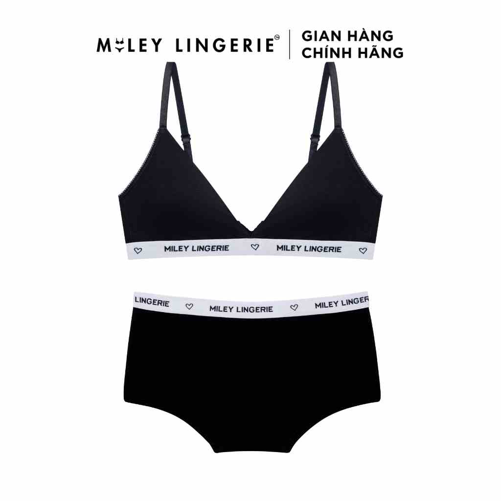 [Mã BMLTA35 giảm đến 35K đơn 99K] Bộ Đồ Lót Cổ Chữ V Phối Quần Boy Short Sợi Vải Thiên Nhiên Being Me Miley Lingerie