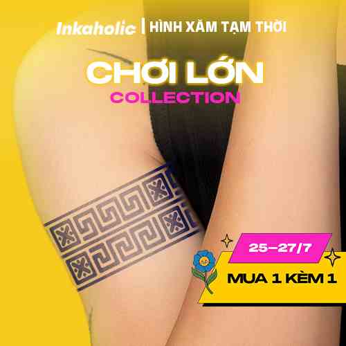 [CHƠI LỚN Collection] Hình xăm dán tạm thời Inkaholic bản siêu Lớn, y hệt xăm thật trong 15 ngày, chống nước