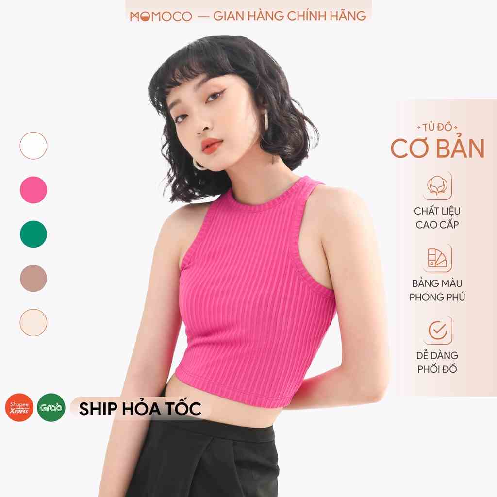 Áo Ba Lỗ Tanktop MOMOCO Cổ Tròn Dáng Crotop Chất Liệu Cotton Tăm Co Giãn Tốt Phong Cách Trẻ Trung M2956