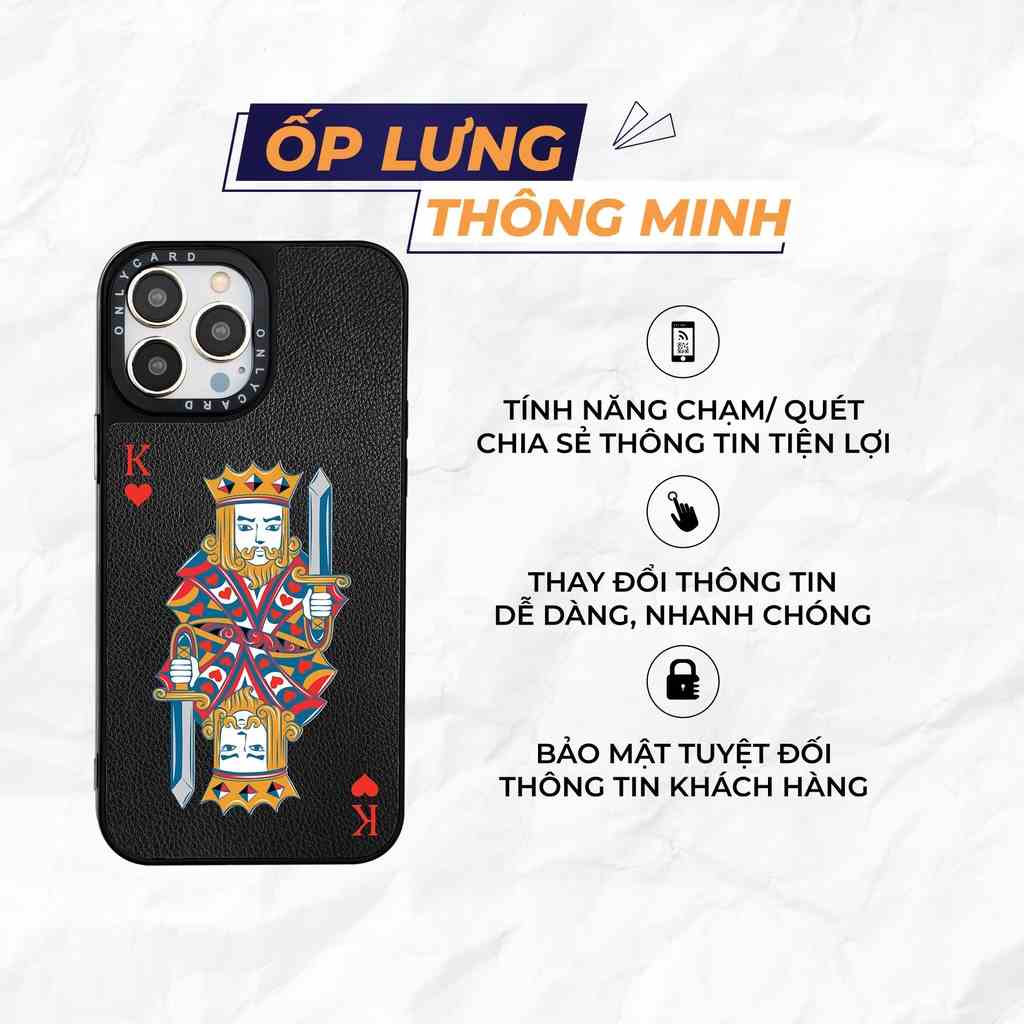 Ốp lưng thông minh ONLYCASE_POKER_17/Cho các dòng IPhone 7/7plus/8/8plus/x/xr/xs/11/12/13/pro/promax