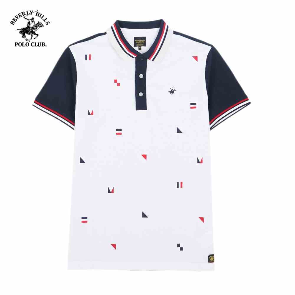 Beverly Hills Polo Club - Áo polo Ngắn tay Nam Regular Fit Trắng sáng BWM1- BHPC PMRSW21TL027