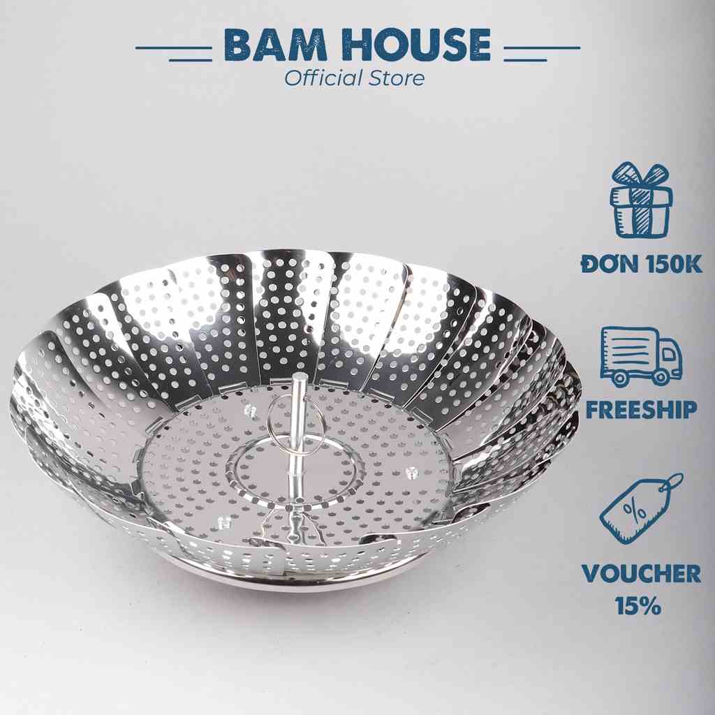 Vỉ hấp và để ráo nước trái cây inox Bam House cao cấp DH01 - Gia dụng bếp