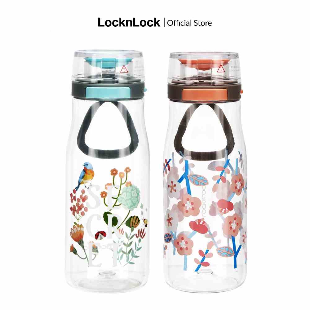 [Mã LIFEMC07CBAU giảm 50k đơn 350k] Bình nước One Touch Lock&Lock 500ml Hồng/Xanh - ABF687