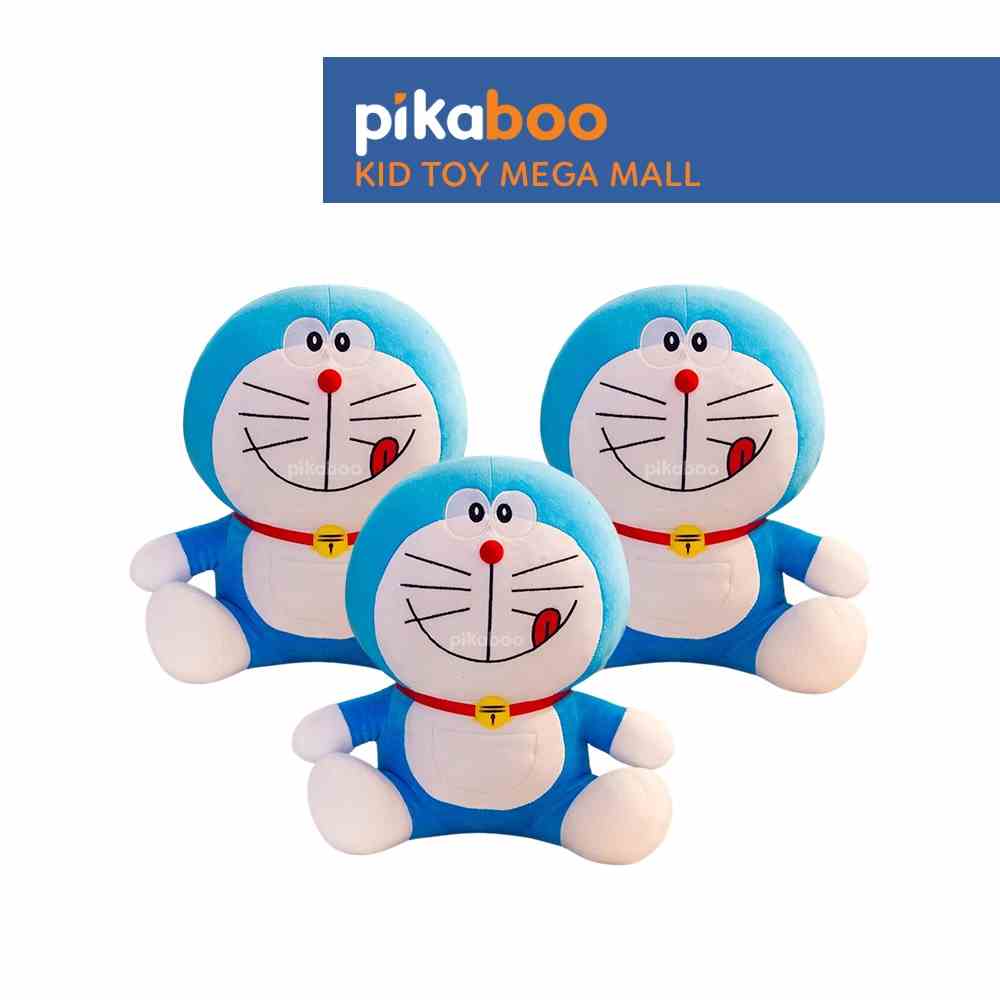 Gấu bông doraemon hình thú mềm mịn size 28cm Pikaboo nhỏ xinh siêu dễ thương cho bé