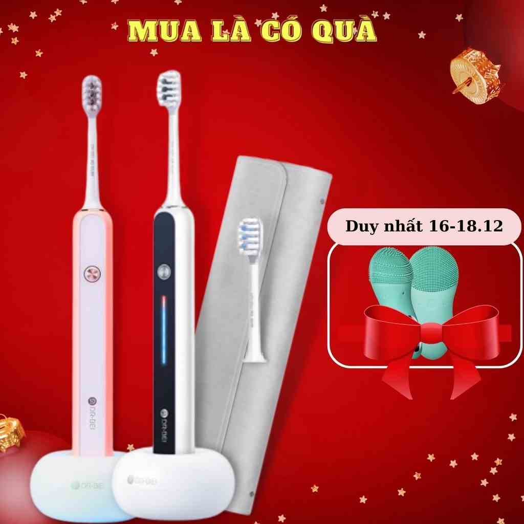 Set 2 Bàn Chải Điện Xiaomi DR. BEI Sonic S7 làm sạch làm trắng răng Sonic 5 cấp độ siêu mềm