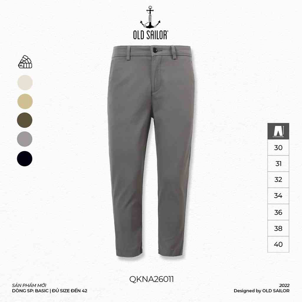 Quần Kaki Nam OLD SAILOR Chất Vải Kaki Cao Cấp Ít Nhăn Không Xù Lông Form Slimfit Chuẩn Big Size