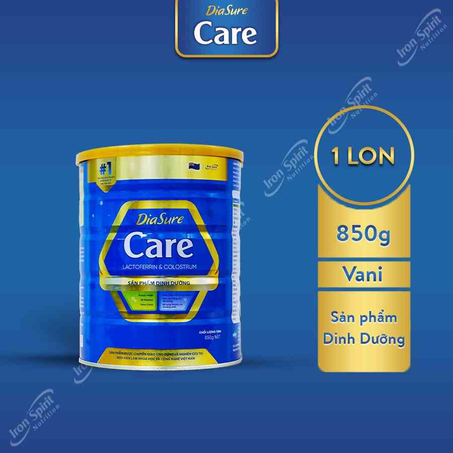 Sữa Diasure Care (850G) - hỗ trợ tăng cường sức khỏe, thể chất & chất lượng cuộc sống cho người lớn tuổi.