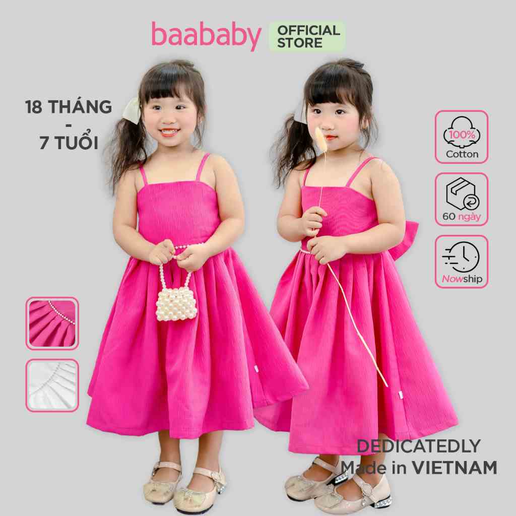 Váy công chúa cho bé gái từ 2 tuổi - 7 tuổi, đầm thiết kế cao cấp cho bé gái Baa Baby- GT-AD51N-01