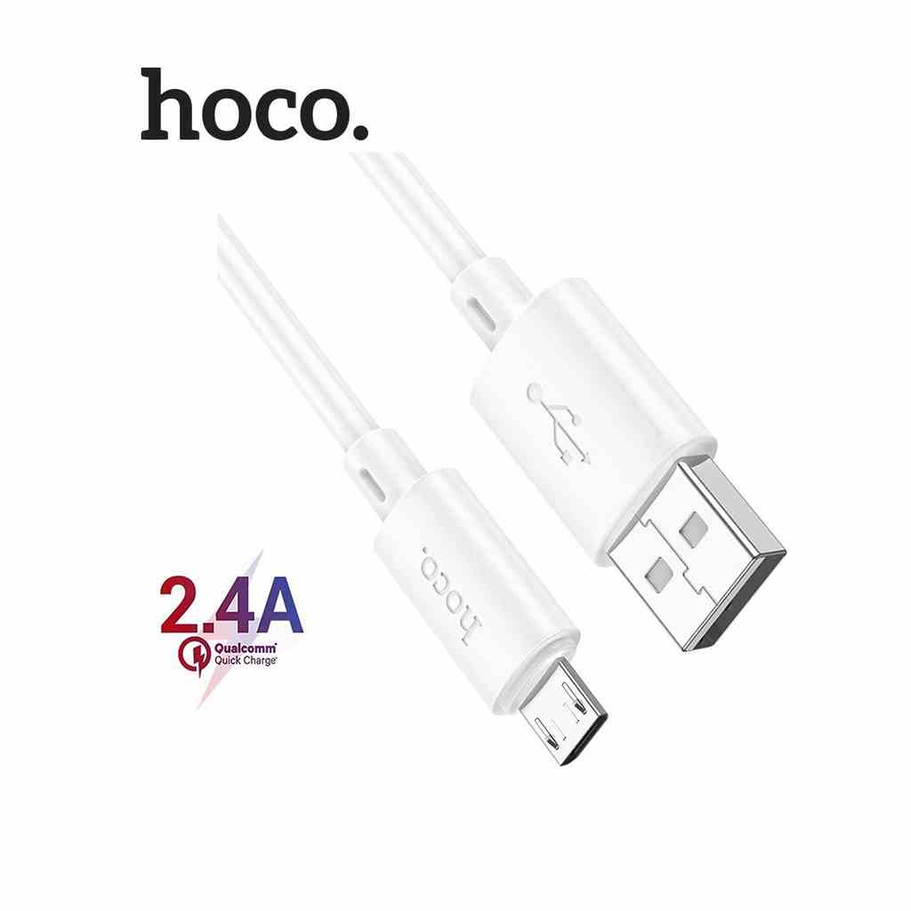 Cáp sạc Hoco X88 Micro sạc nhanh 2.4A thiết kế chống gãy gập cho Android dài 1M ( Trắng )