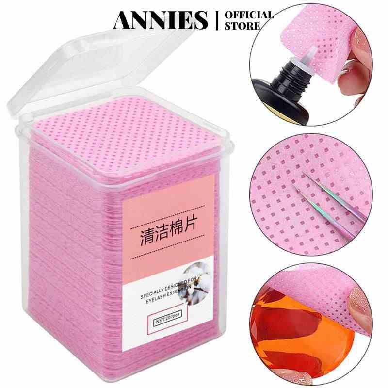 Miếng bông làm sạch ANNIES không xơ cho dụng cụ tẩy sơn móng tay/ gel đánh bóng UV