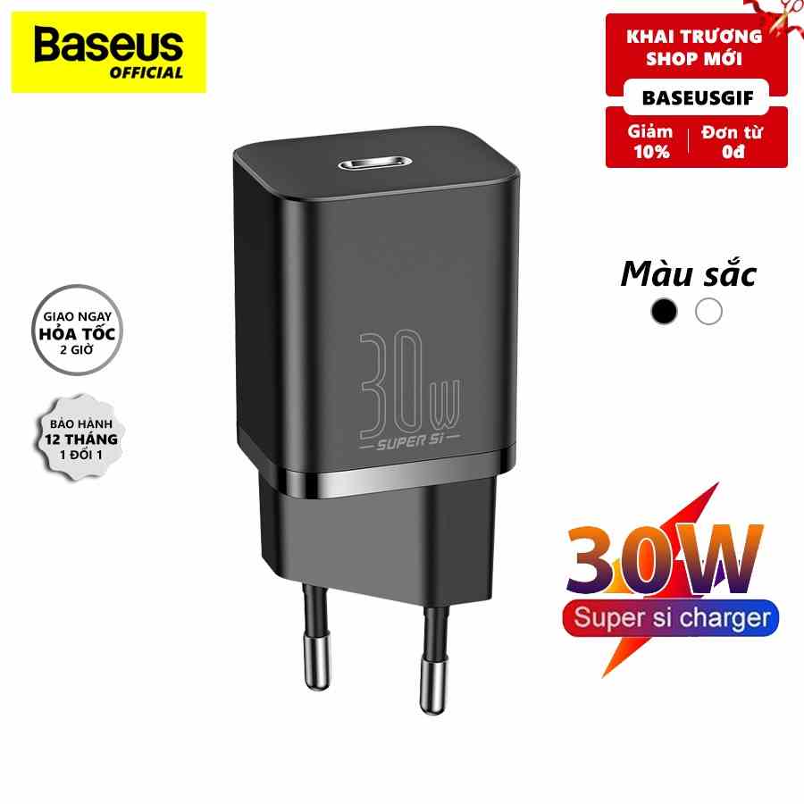 [Mã BMLTB35 giảm đến 35K đơn 99K] Củ sạc nhanh Baseus Super Si Quick Charger 30W