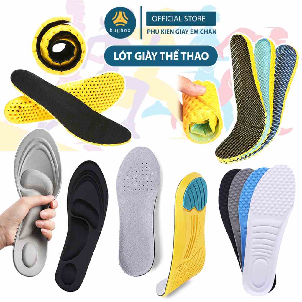 Miếng lót thể thao dành cho nam nữ, ệm chân, thoáng khí có thể thay thế lót giày cũ, lót bị hỏng - Buybox