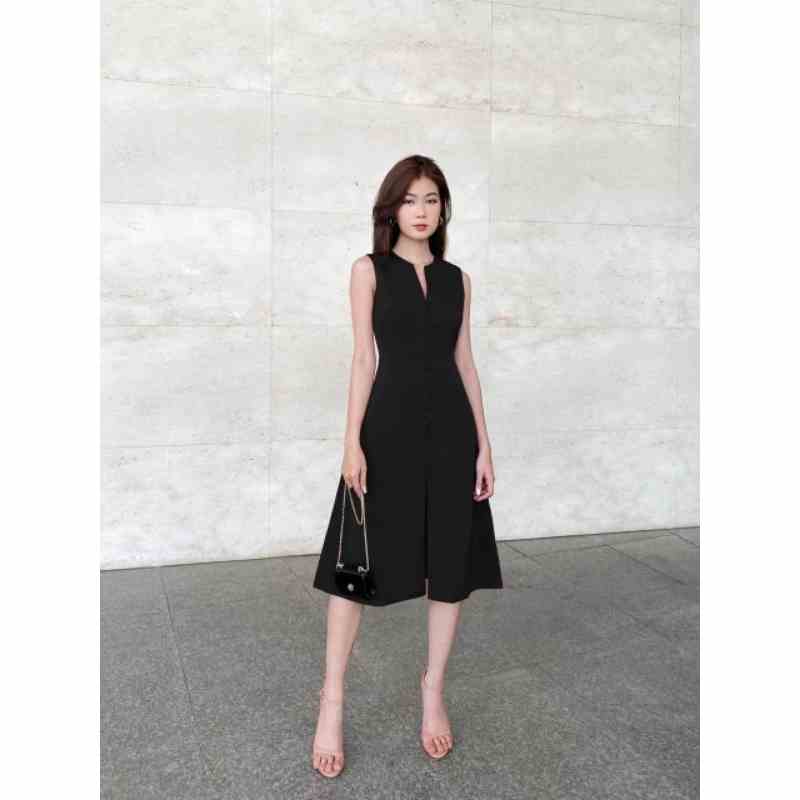 [Mã BMLTA35 giảm đến 35K đơn 99K] ROY DRESS - ĐẦM CỔ V NÚT BỌC ( 4 màu )