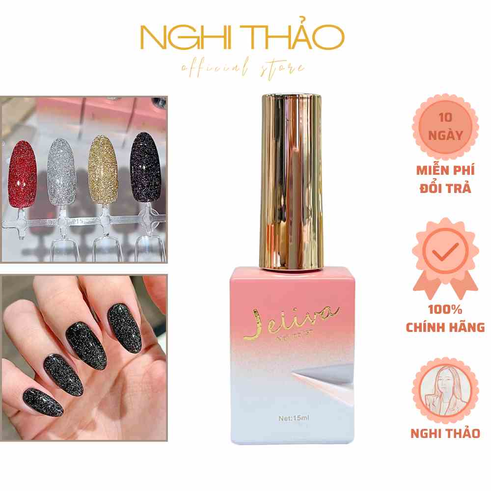 Sơn gel nhũ flash siêu sáng JELIVA 15ml NGHI THẢO