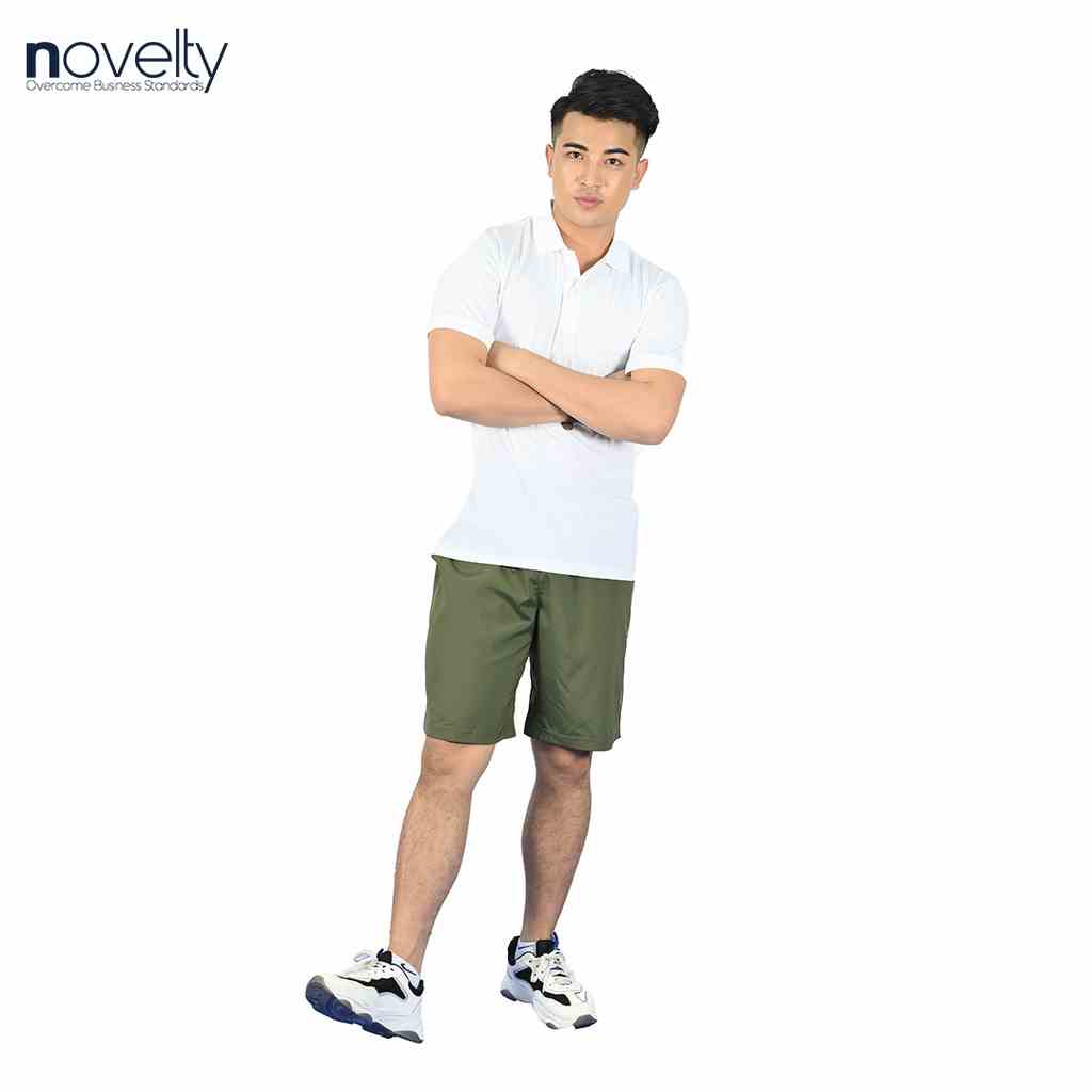 [Mã BMLTB35 giảm đến 35K đơn 99K] Quần Short Thể Thao Nam Novelty Màu Rêu Đậm Form Classic 220107N