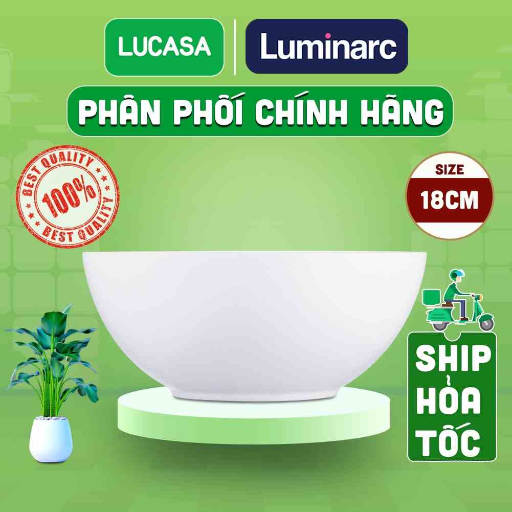 [Mã BMLTA35 giảm đến 35K đơn 99K] Bộ 6 Tô Thủy Tinh Luminarc Diwali Trắng 18cm - BOL3975 | Phân Phối Chính Hãng