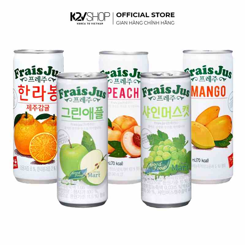 [Set 6 Lon] Nước Ép Frais Jus Frais Jus Hallabong Hàn Quốc 240ml/lon - K2V Shop