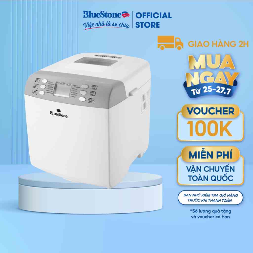 [Mã ELRE2TR giảm 8% đơn 500K] Máy Làm Bánh Mì Bluestone BMB-2421