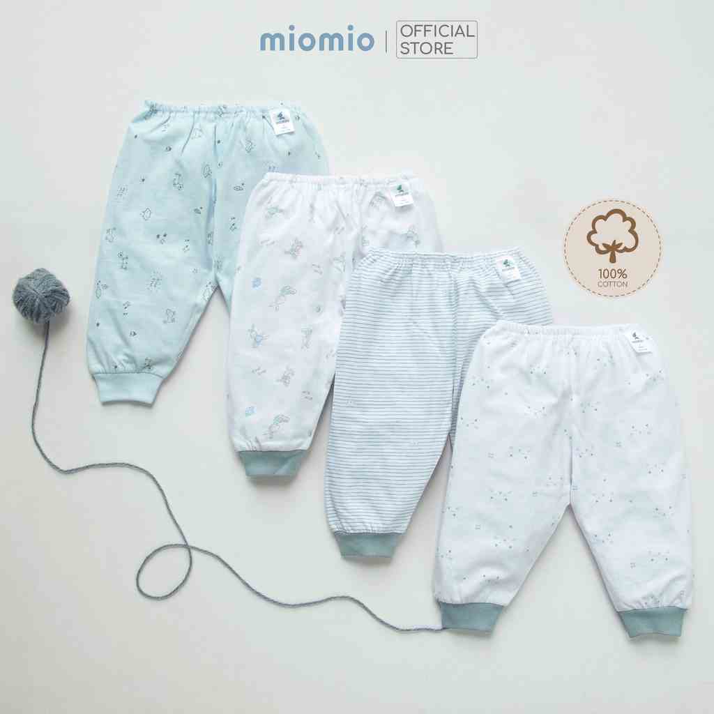 Combo 4 Quần Dài Sơ Sinh MIOMIO Cho Bé Trai, Bé Gái (Từ 0 - 24 Tháng), Vải Cotton