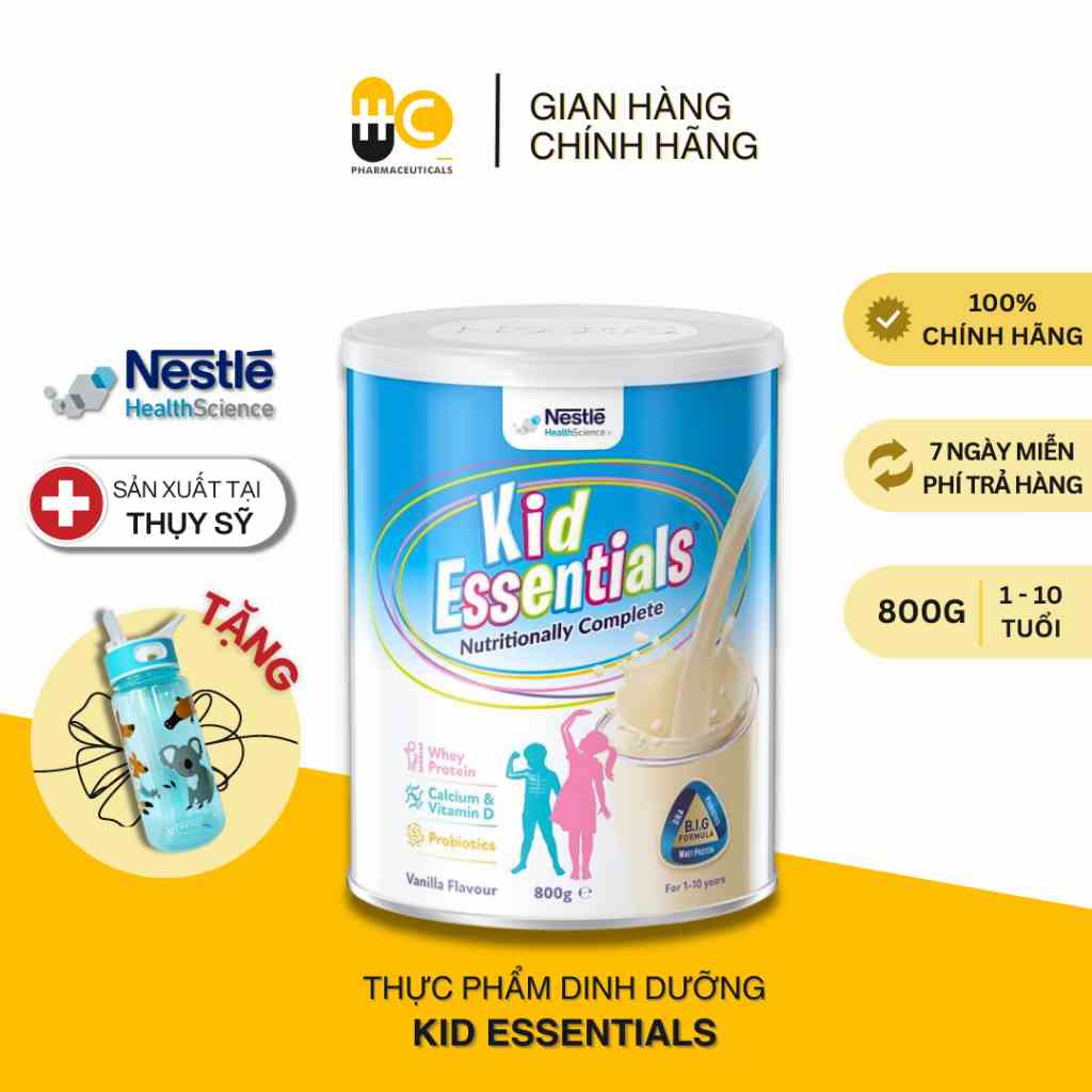 Sữa Bột Kid Essentials- Sữa Úc nhập khẩu mẫu mới cho trẻ biếng ăn, chậm tăng cân Nestlé Health Science 800g