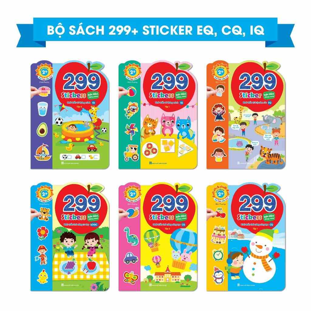 [Mã BMLTB35 giảm đến 35K đơn 99K] Sách - Bóc Dán Phát Triển Trí Tuệ Cảm Xúc CQ, IQ, EQ 299+ Stickers (6 Cuốn)