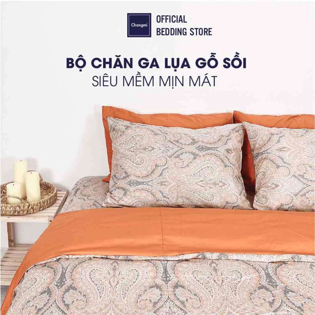 [CM2095] Bộ chăn ga Changmi Bedding 100% lụa Modal từ sợi gỗ sồi tự nhiên - 5 món