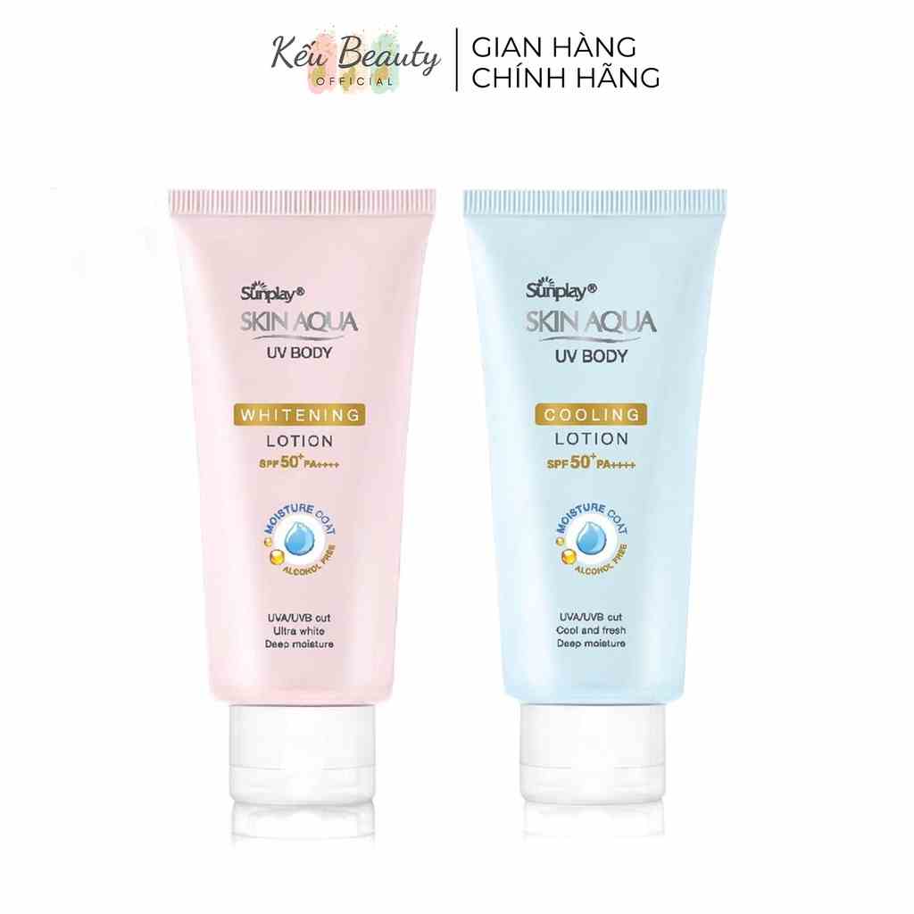 Kem chống nắng dưỡng thể Sunplay Skin Aqua Uv Body Cooling & Whitening Lotion  Spf 50+ Pa++++ (150g)