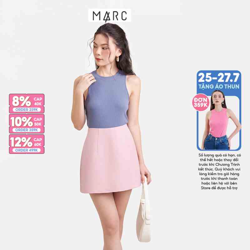 Chân váy chữ A nữ MARC FASHION skort cơ bản 2 túi CBMH092122