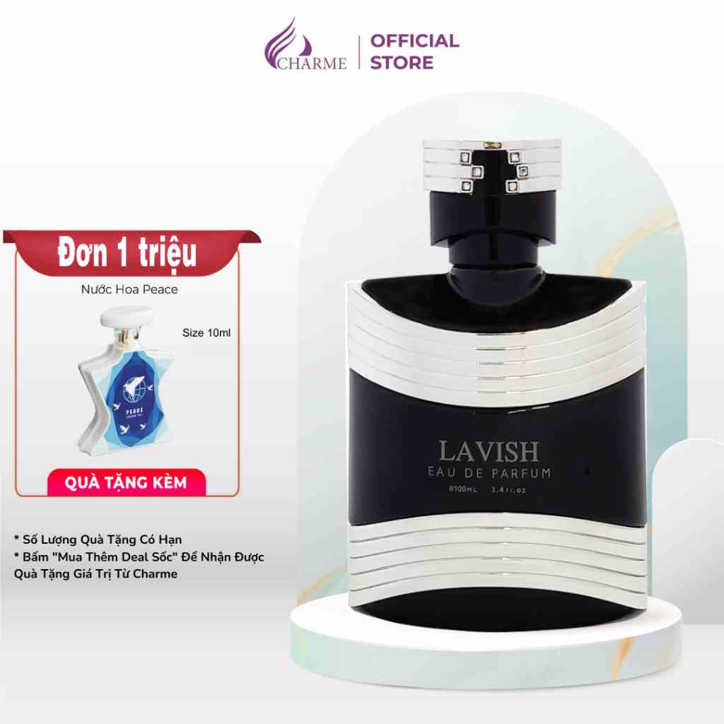 Nước hoa nam cao cấp, Charme Lavish, lưu hương lâu, phong cách quý tộc, sang trọng, đầy quyến rũ, 100ml