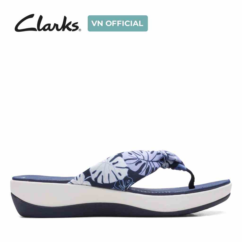 [Mã BMLTA35 giảm đến 35K đơn 99K] Dép Nữ Clarks Arla Glison màu Blue Floral Syn