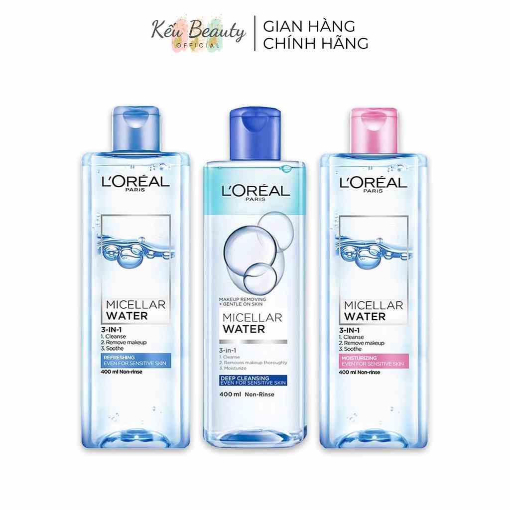 Nước Tẩy Trang Loreal Cho Mọi Loại Da LOreal Paris 3-in-1 Micellar Water 400ml