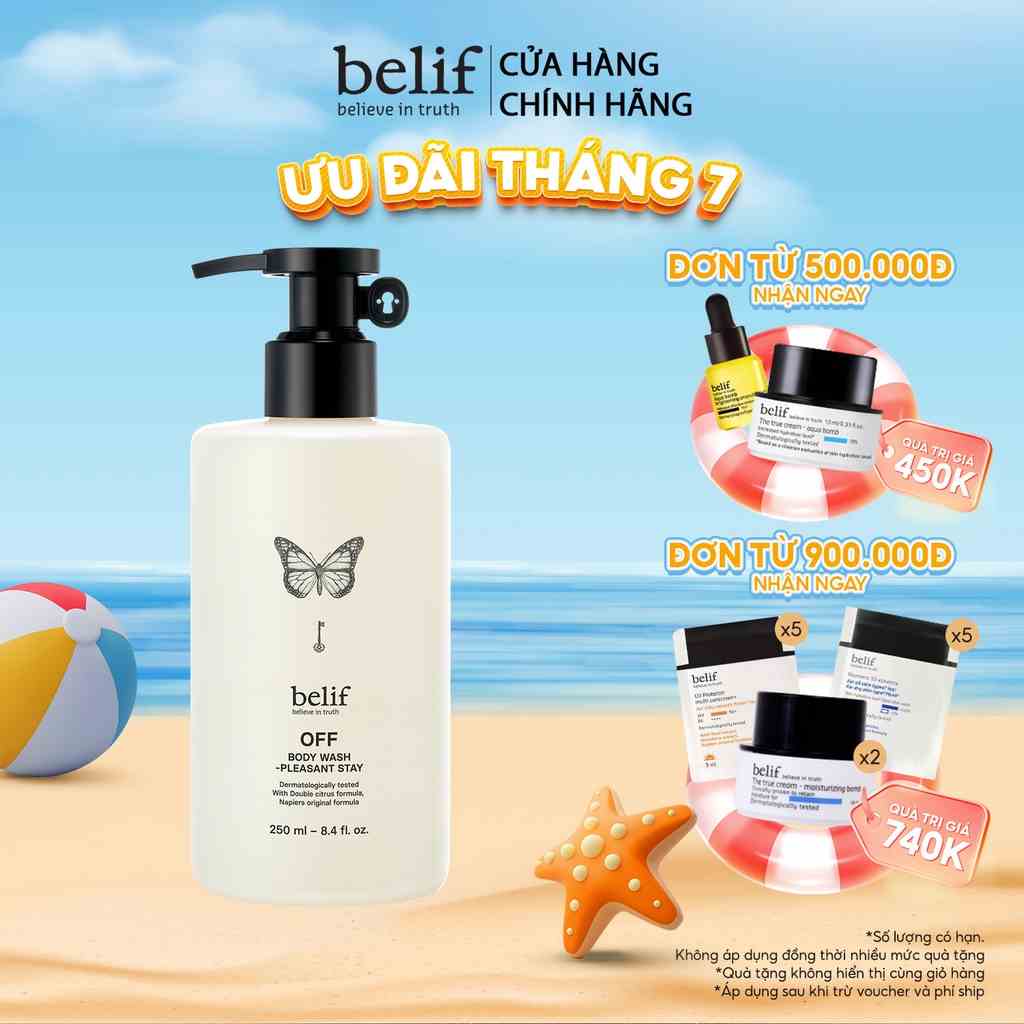 Sữa tắm dưỡng ẩm belif Body Wash Pleasant Stay 250ml