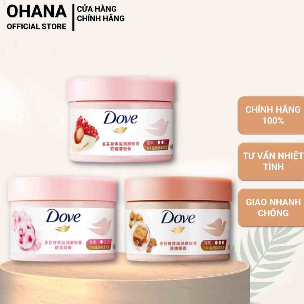 Tẩy Tế Bào Chết Dưỡng Ẩm, Sáng Mịn Toàn Thân DOVE Moisturizing Body Scrub (298g/50g)