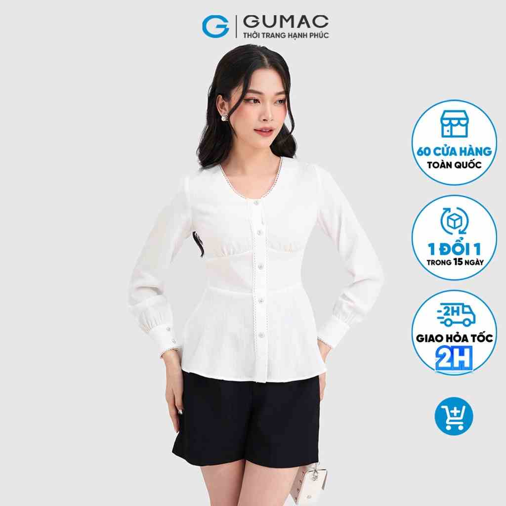 Áo kiểu peplum GUMAC AD03008