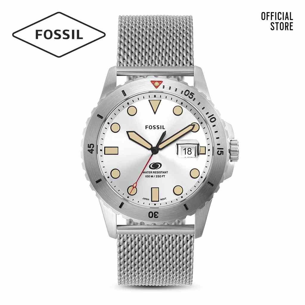 [Mã BMLTA35 giảm đến 35K đơn 99K] Đồng hồ nam Fossil BLUE FS5948 dây thép không gỉ - màu bạc