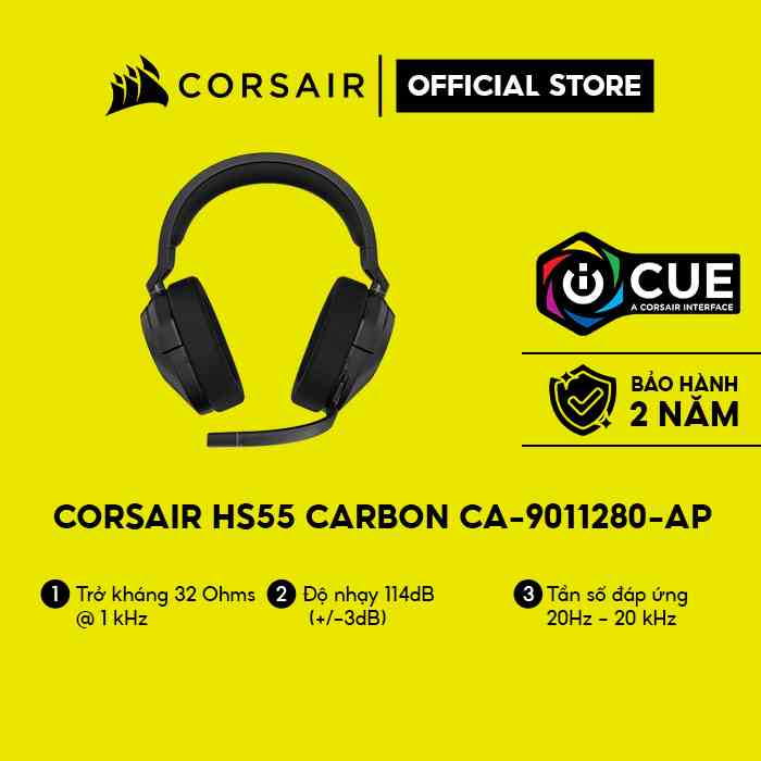 Tai nghe không dây Corsair HS55 Carbon CA-9011280-AP