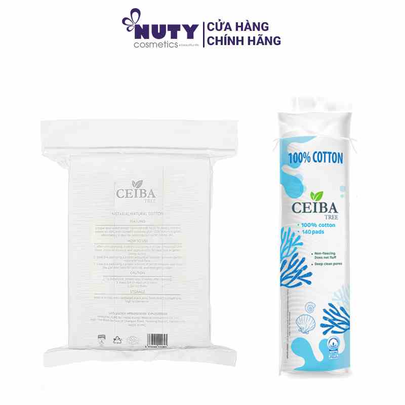 Bông Tẩy Trang Ceiba 100% Cotton (140 Miếng)