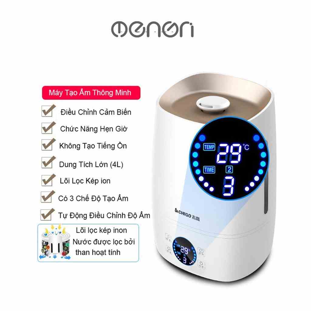 Máy Phun Sương Tạo Ẩm Không Khí OENON - Chigo dung tích 4 lít chạy liên tục 12 tiếng - CG4L