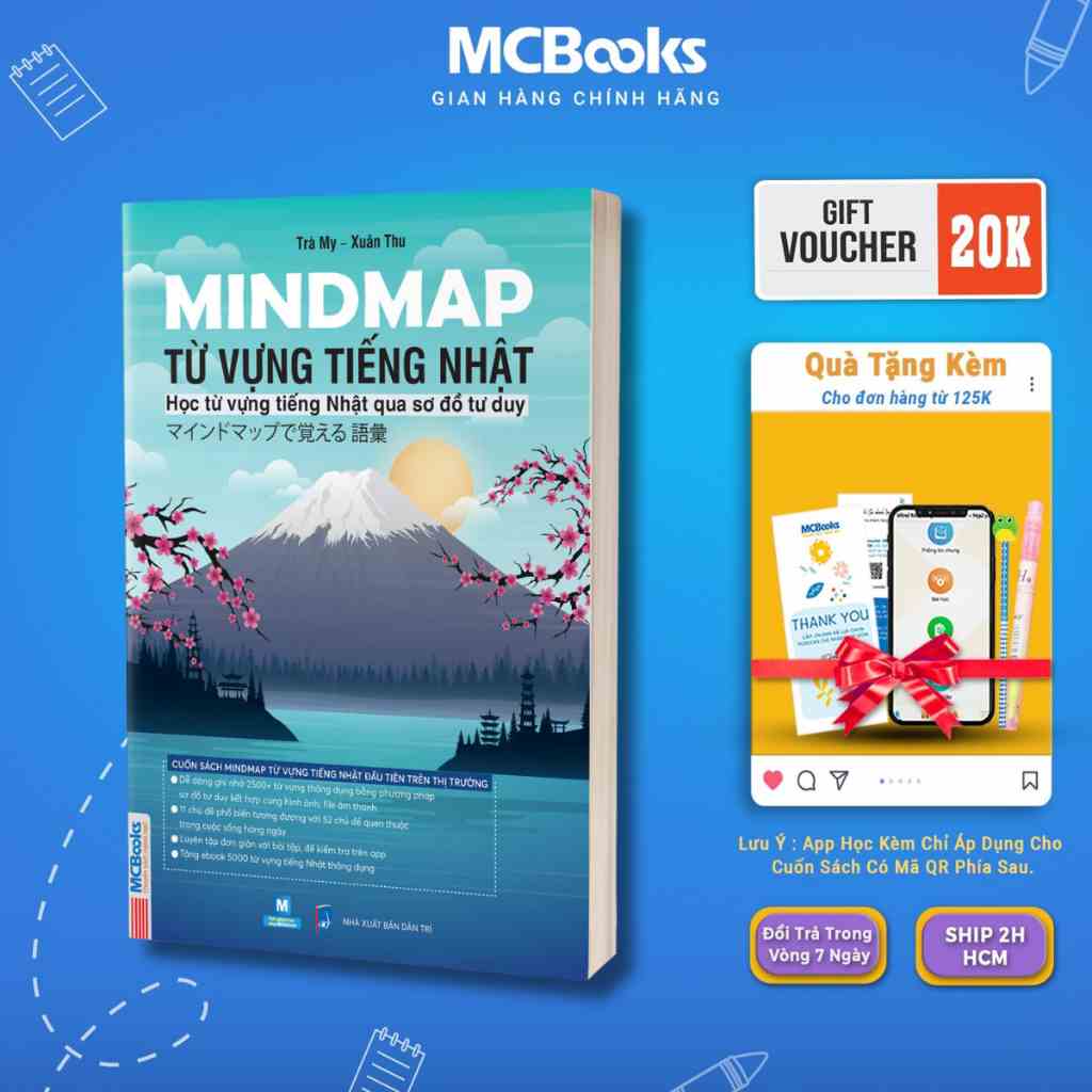 Sách - Mindmap Từ vựng tiếng Nhật - Học từ vựng tiếng Nhật qua sơ đồ tư duy