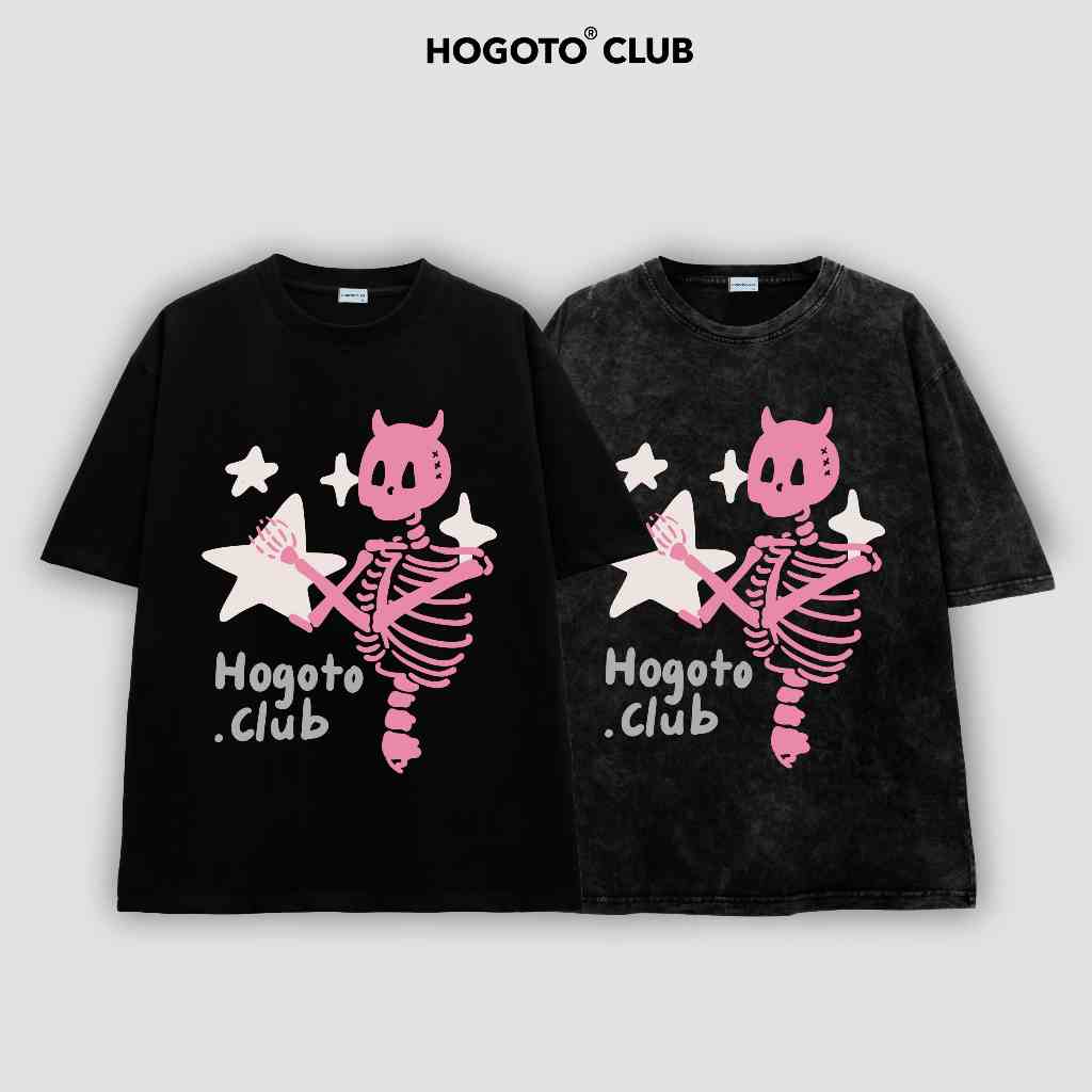 Áo thun Local Brand QUỶ HỒNG unisex 100% cotton - shop Hogotoclub - nam nữ from rộng oversize