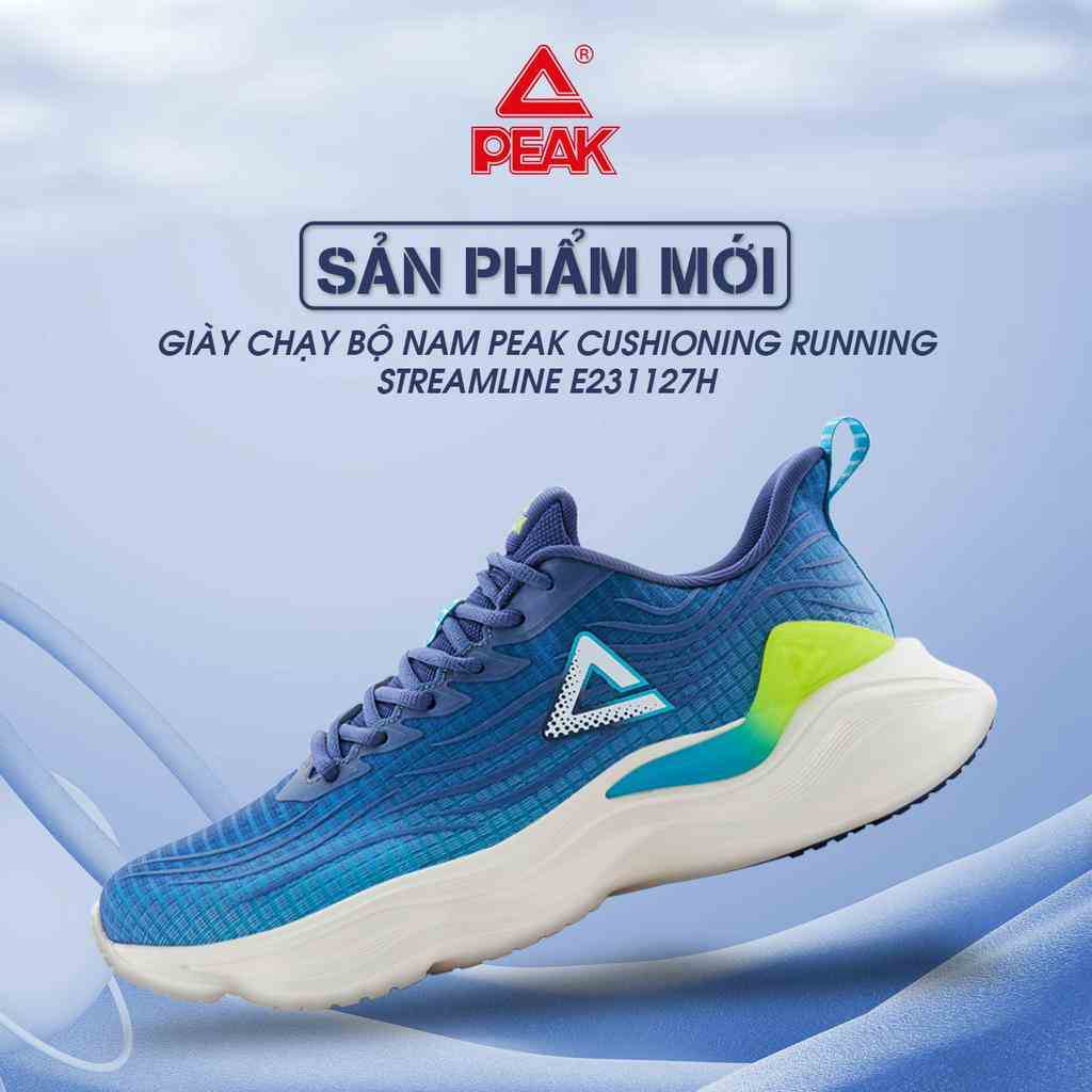 Giày chạy bộ Nam PEAK Cushioning Running Streamline E231127H