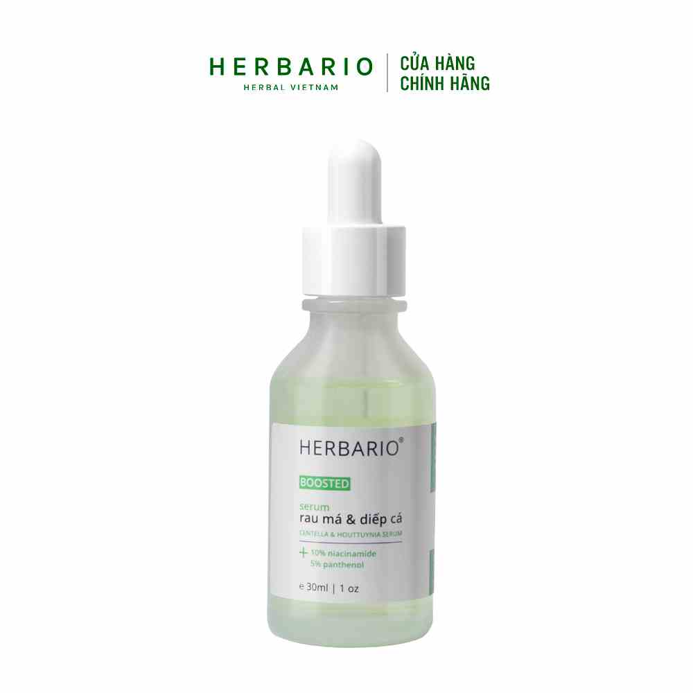 BOOSTED Serum Rau má & Diếp cá Herbario 30ml sạch mụn, thuần chay