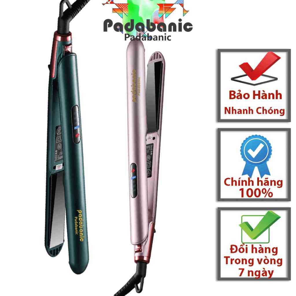 Padabanic 2216 Máy ép duỗi tóc là tóc uốn xoăn cao cấp 2 trong 1 tạo được nhiều kiểu với nhiều chất tóc