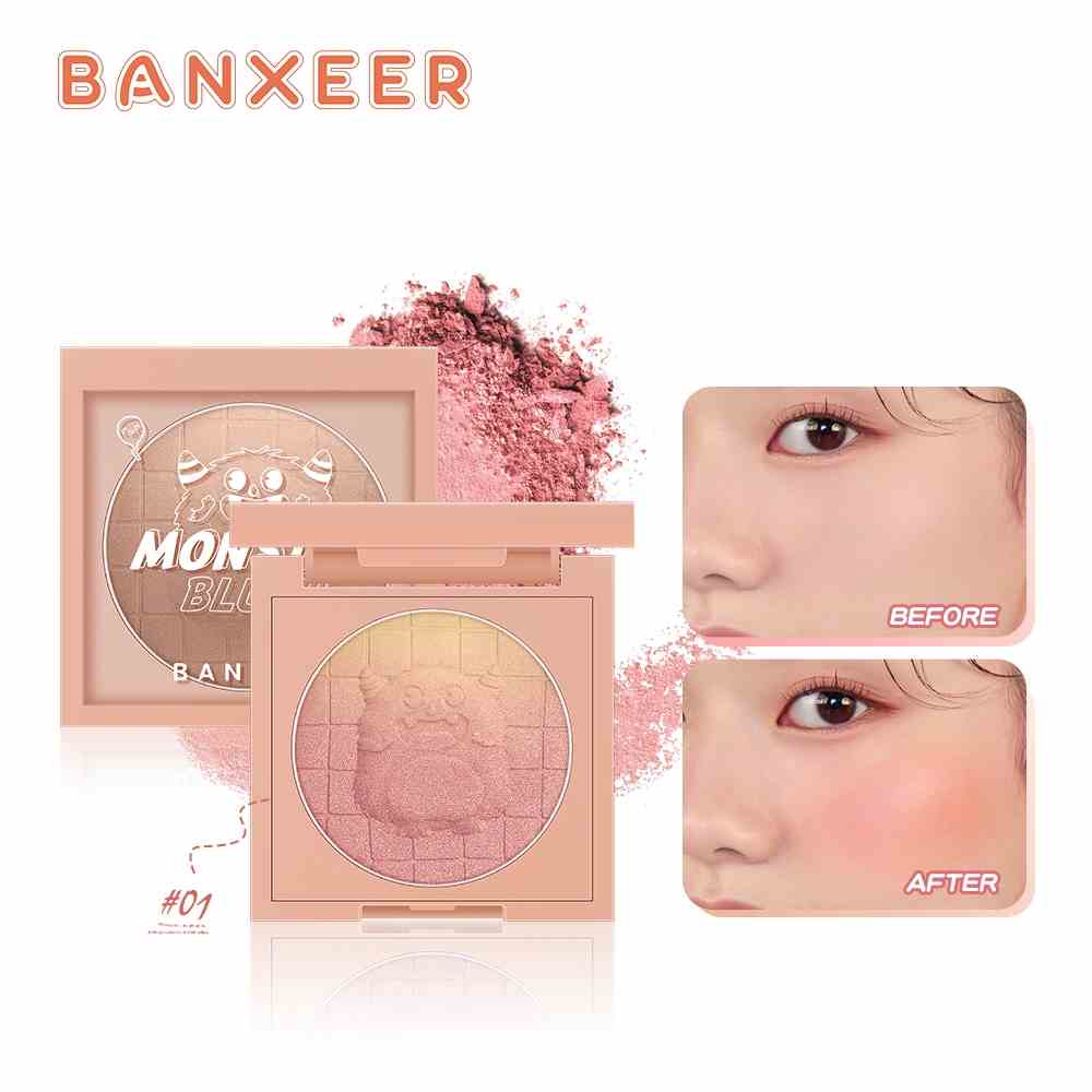 Phấn Má Hồng BANXEER Monster 6 Màu Tùy Chọn 34g