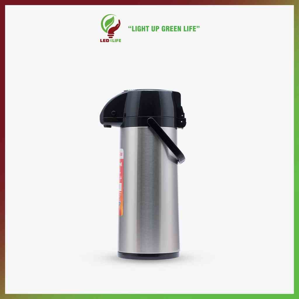 Phích nước Rạng Đông 1L 2L 2,5L, Inox cao cấp, bình thuỷ cần bơm pha cafe, Model RD 2545 ST1.E