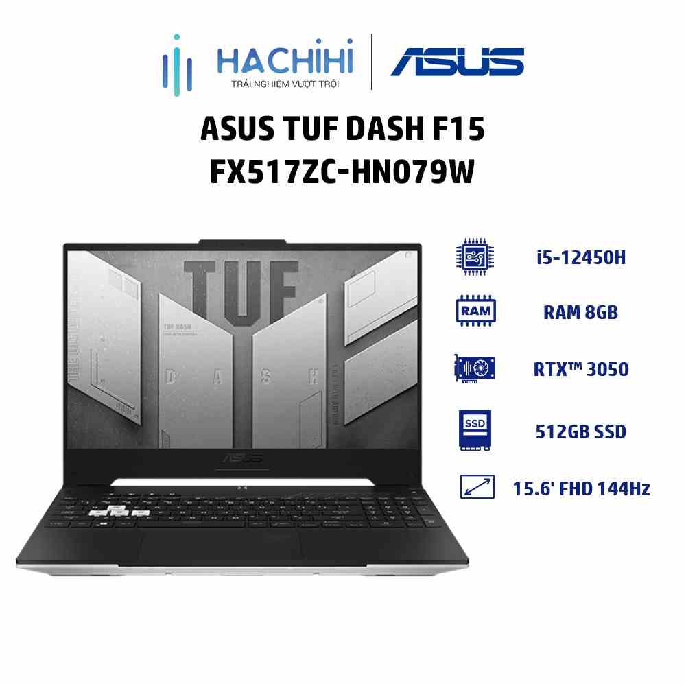 Laptop ASUS TUF Dash F15 FX517ZC-HN079W i5-12450H |GeForce RTX™ 3050 4GB